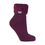 Ladies Non Slip Thermal Low Cut Ankle Slipper Bed Socks with Grips