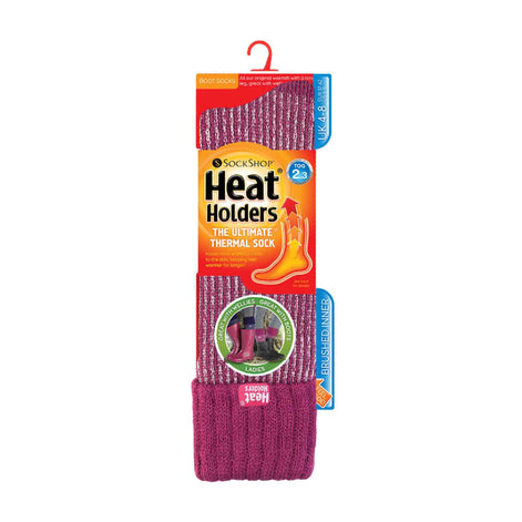 Ladies Thick Winter Warm Knee High Ribbed Thermal Boot Socks