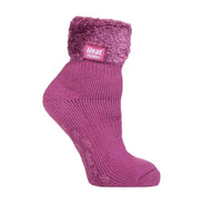 Ladies Non Slip Thermal Low Cut Ankle Slipper Bed Socks with Grips