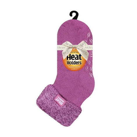 Ladies Non Slip Thermal Low Cut Ankle Slipper Bed Socks with Grips