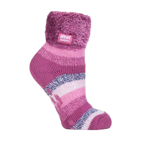 Ladies Non Slip Thermal Low Cut Ankle Slipper Bed Socks with Grips