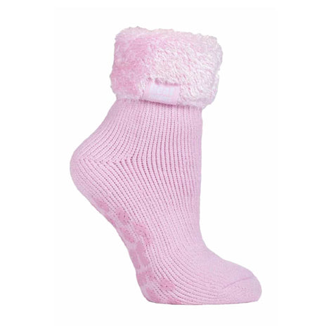 Ladies Non Slip Thermal Low Cut Ankle Slipper Bed Socks with Grips