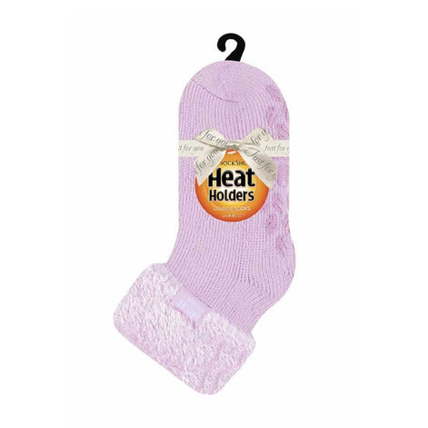 Ladies Non Slip Thermal Low Cut Ankle Slipper Bed Socks with Grips