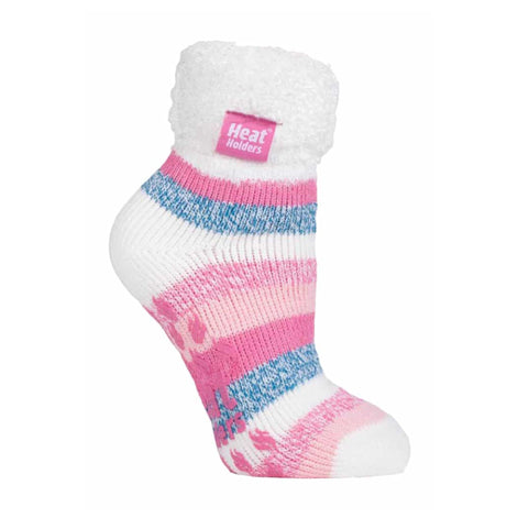 Ladies Non Slip Thermal Low Cut Ankle Slipper Bed Socks with Grips