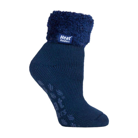 Ladies Non Slip Thermal Low Cut Ankle Slipper Bed Socks with Grips