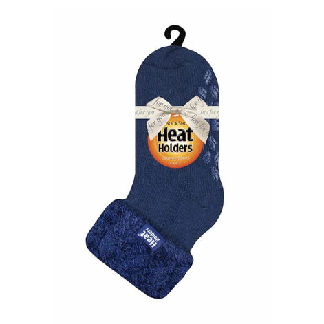 Ladies Non Slip Thermal Low Cut Ankle Slipper Bed Socks with Grips