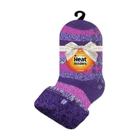 Ladies Non Slip Thermal Low Cut Ankle Slipper Bed Socks with Grips