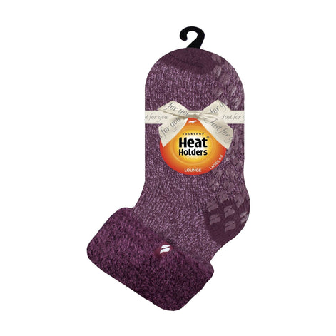 Ladies Non Slip Thermal Low Cut Ankle Slipper Bed Socks with Grips