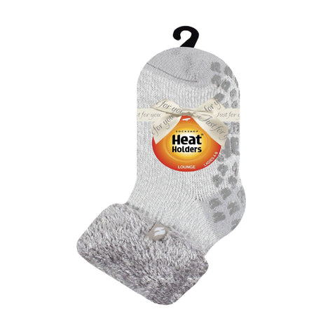 Ladies Non Slip Thermal Low Cut Ankle Slipper Bed Socks with Grips