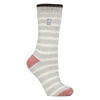 Ladies Amara Two Tone Stripe Patterned Thermal Socks