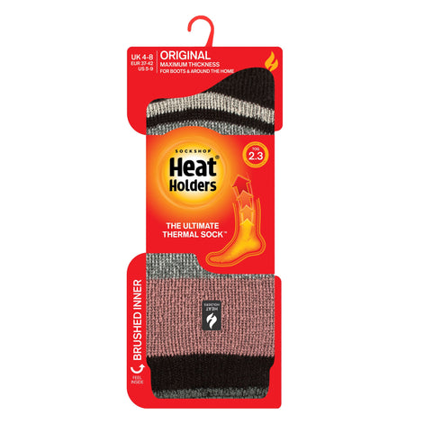 Ladies Soft Warm Winter Stripe Patterned Thermal Socks