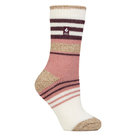 Ladies Winter Varied Stripe Patterned  Thermal Socks for Winter
