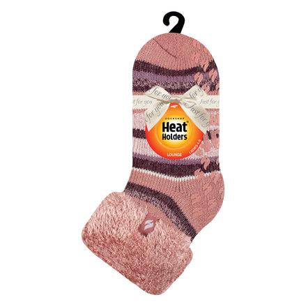 Ladies Soft Stripe Lounge Socks for Winter