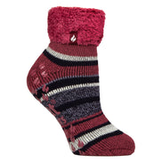 Ladies Soft Stripe Lounge Socks for Winter
