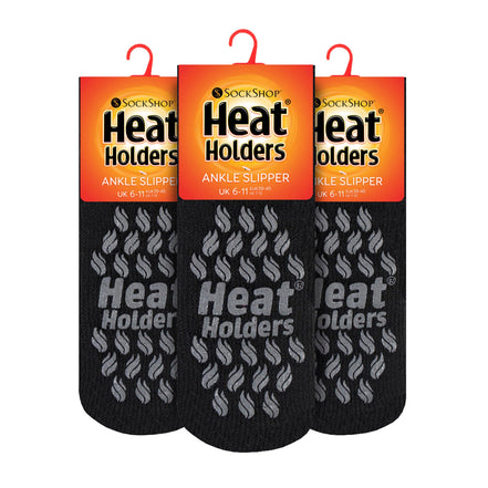 Mens 2.3 TOG Non Slip Low Cut Ankle Thermal Slipper Socks (Multipack Options)