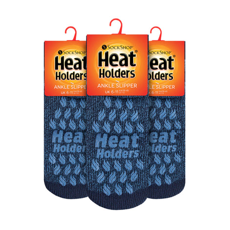 Mens 2.3 TOG Non Slip Low Cut Ankle Thermal Slipper Socks (Multipack Options)
