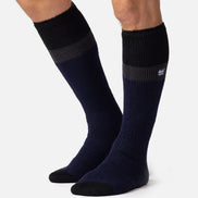 Men's Thermal Striped Ski Socks | High Quality Heat Holders Extra Long Socks