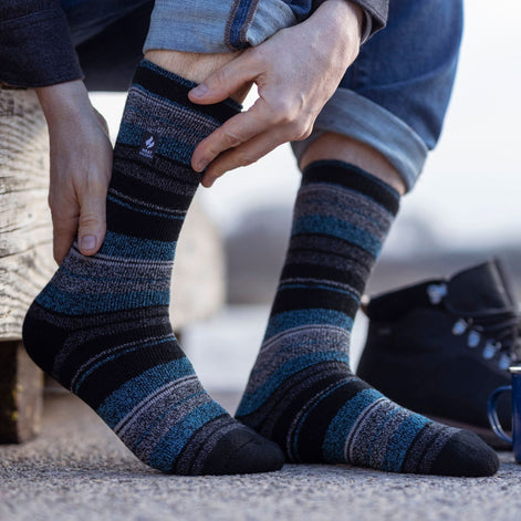 Mens Twist Patterned Thick Winter Warm Thermal Socks