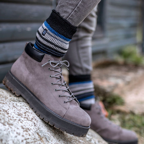 Mens Twist Patterned Thick Winter Warm Thermal Socks