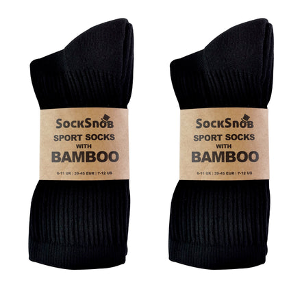 Mens Bamboo / Organic Cotton Running Sport Socks (Multipack Options)