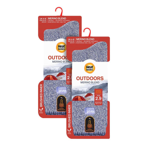 Ladies 2 Pack Merino Wool Thermal Socks