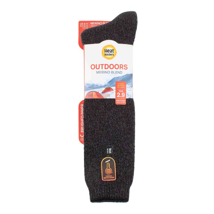 Mens Outdoor Knee High Thermal Merino Wool Socks for Winter