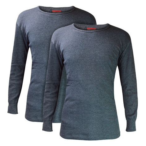 2 Pack Mens Long Sleeve Thermal Top for Winter