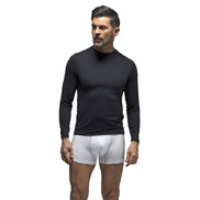 Mens Fleece Lined Base Layer Thermal Long Sleeve Top