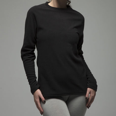 Ladies Fleece Lined Base Layer Thermal Long Sleeve Top