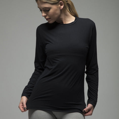 Ladies Fleece Lined Base Layer Thermal Long Sleeve Top