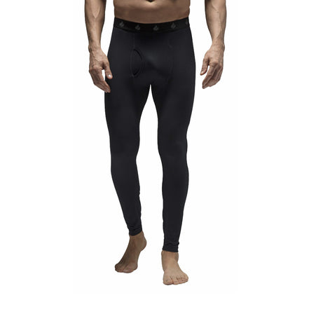 Mens Fleece Lined Base Layer Thermal Long John Bottoms
