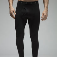 Mens Fleece Lined Base Layer Thermal Long John Bottoms