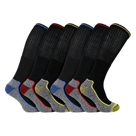 Men's Knee High Bamboo Work Socks for Steel Toe Boots | Anti Sweat Heavy Duty