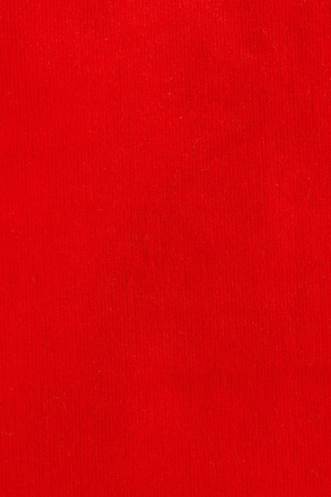 Pallas Babycord Big Collar Ric Rac Trimmed Blouse - Red