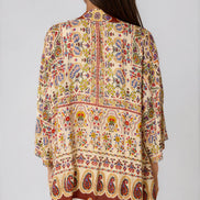 Paisley Print Embellished Kimono