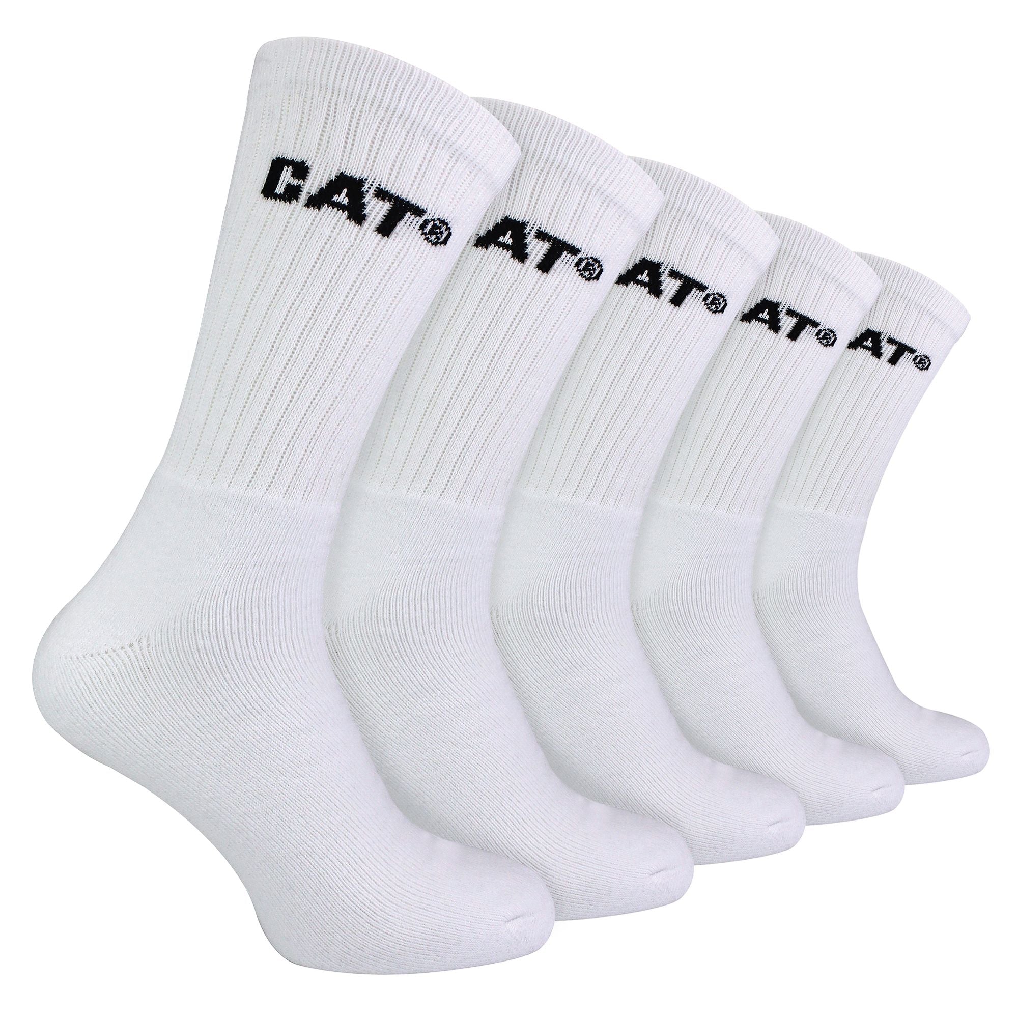 Mens 5 Pack Durable Cotton Performance Work Socks