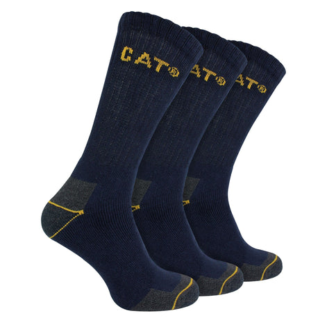 Mens 3 Pack Real Work Socks with Cushioned Heel & Toe