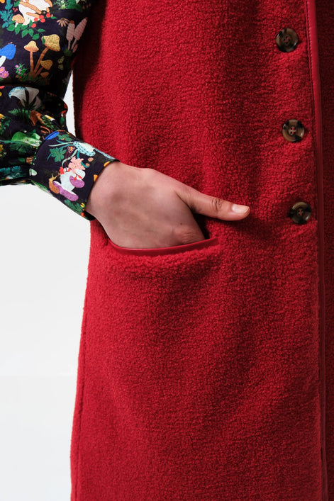 Cathel Borg Longline Waistcoat - Red