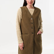 Cathel Borg Longline Waistcoat - Nutmeg