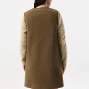 Cathel Borg Longline Waistcoat - Nutmeg