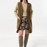 Cathel Borg Longline Waistcoat - Nutmeg