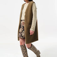 Cathel Borg Longline Waistcoat - Nutmeg