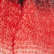 Louche Ciara Cosy Fluffy Striped Tassel Scarf - Red