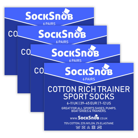 Mens Cotton Low Cut Trainer Socks (Multipack Options)