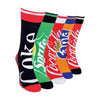 5 Pack Unisex Colourful Novelty Brand Logo Cotton Socks