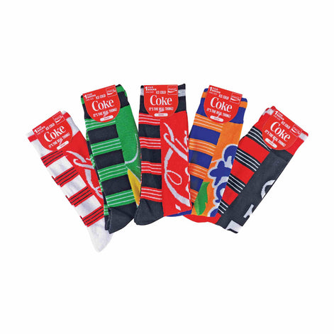 5 Pack Unisex Colourful Novelty Brand Logo Cotton Socks
