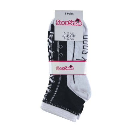 2 Pack Unisex Adult Cotton Socks That Look Like Shoes