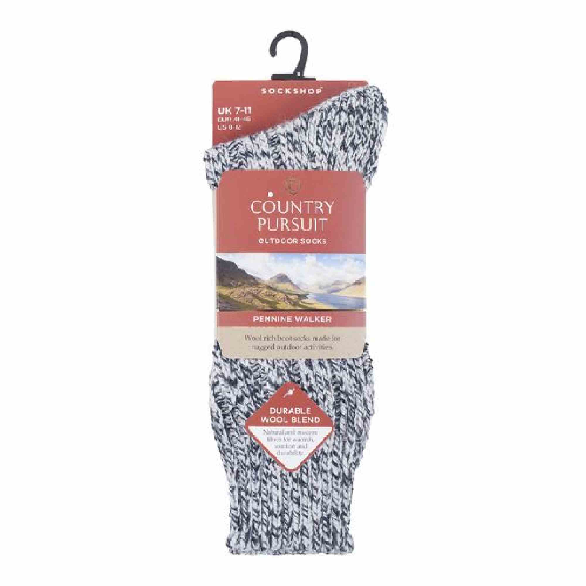 1 Pack Men's Pennine Walker Heavy Wool Hiking Socks