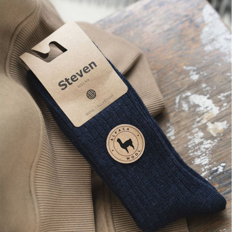 1 Pack Men's Alpaca Wool Warm Boot Socks for Winter
