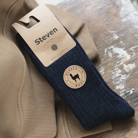1 Pack Men's Alpaca Wool Warm Boot Socks for Winter